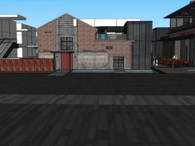 Sketchup Business Model | Factory Renovation, Multi story Business, Modern Style