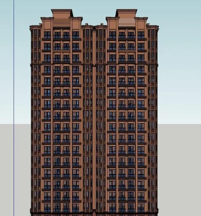 Sketchup Residential Model | High rise Residential Buildings, Residential Buildings, Classical Style