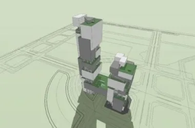 Modern High-Rise Office Building Model in SketchUp-BIM WORLD