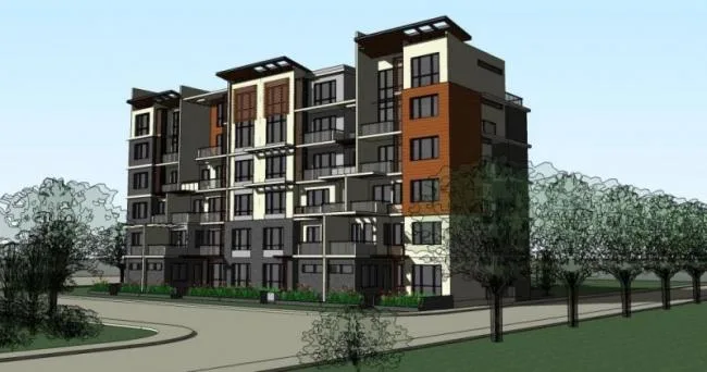 Sketchup Residential Model | Small High Rise, Modern Style