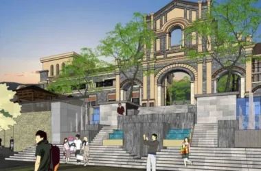 SketchUp Business Model: Multi-Story Commercial Street in Chinese Style-BIM WORLD