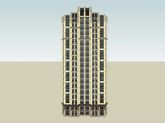 Sketchup Residential Model | High rise Residential Buildings, Residential Buildings, Classical Style