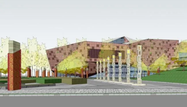 Sketchup Complex Model | Multi story Commercial Complex, Modern Style