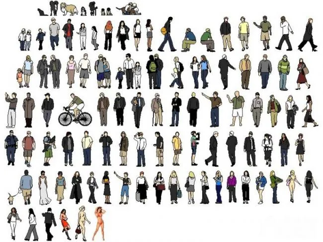 Sketchup Material Model | 2D Character SU Material, Architectural Model Component Material