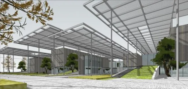 Sketchup Cultural Model | Multi story Cultural Venue, Modern Style