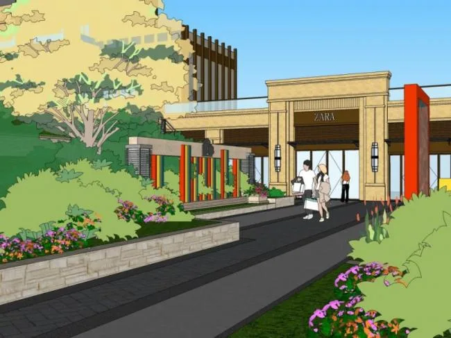 Sketchup Landscape Model | Corridor Landscape, Modern Style