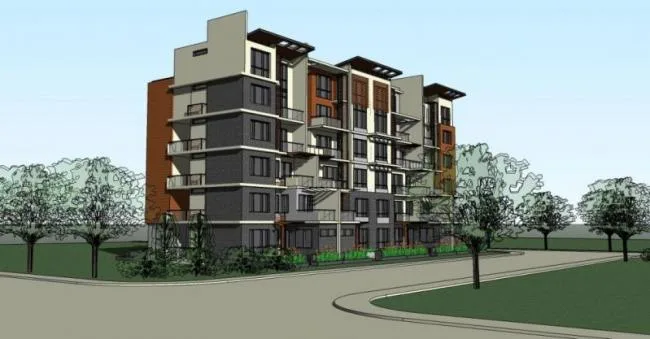 Sketchup Residential Model | Small High Rise, Modern Style