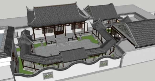 Chinese-Style Solo Villa SketchUp Model