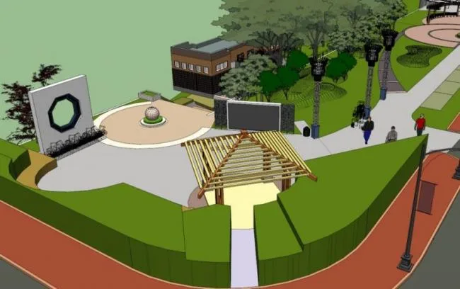Sketchup Landscape Model | Park Landscape, Modern Style