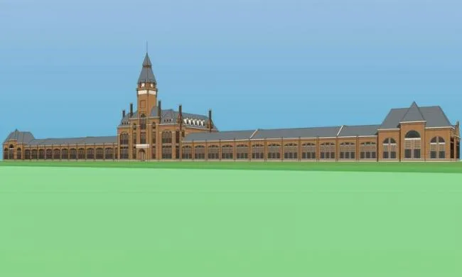 Sketchu Industrial Building | Multi story factory building, industrial architecture, classical style, Victorian style