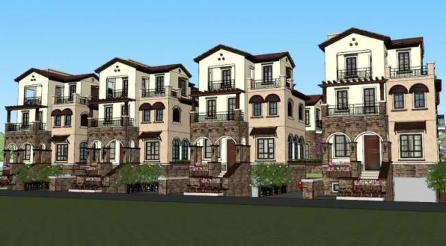 Sketchup Villa Model | Townhouse, Classical Style, Tuscan Style