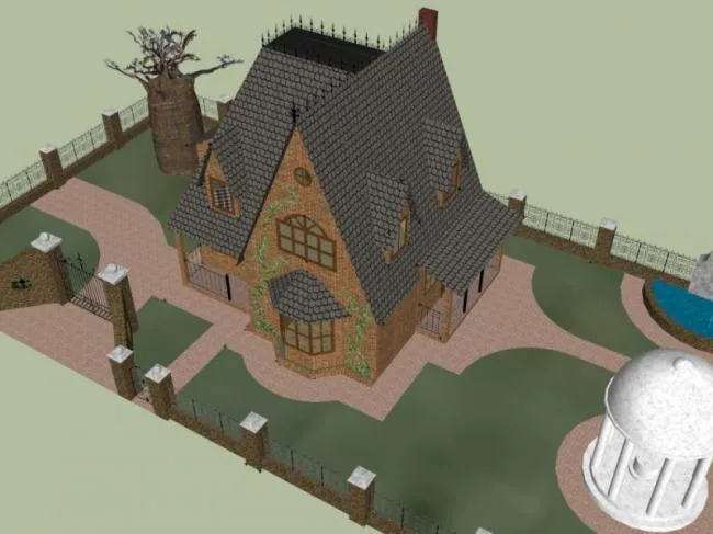 Sketchup Villa Model | Solo Villa, Modern Style