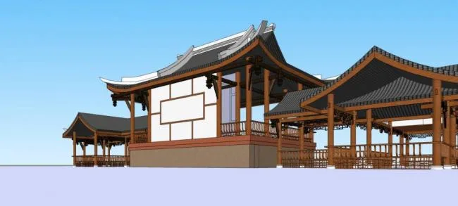 Sketchup Ancient Architecture Model | Stage, Chinese Style, Ancient Architecture