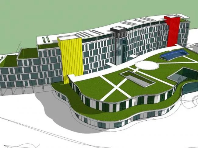 Sketchup Hotel Model | Multi story Hotel, Modern Style