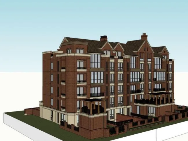 Sketchup Residential Model | Multi story Garden House, Classical Style