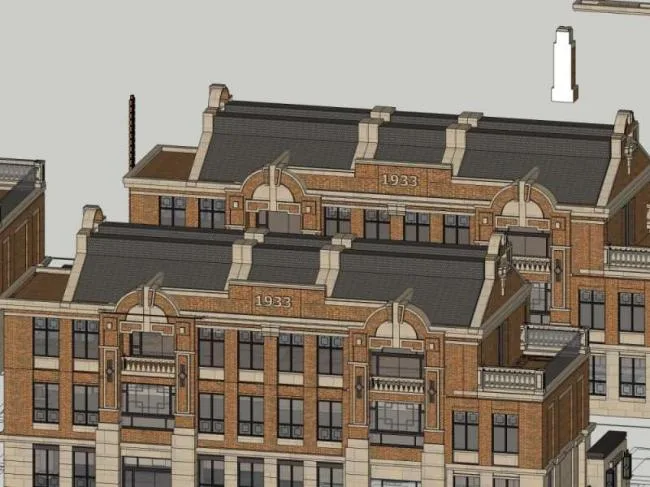 Sketchup Villa Model | Multi row Villa, European Classical Style