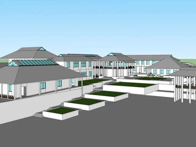 Sketchup Hotel Model | Multi story Hotel, Chinese Style