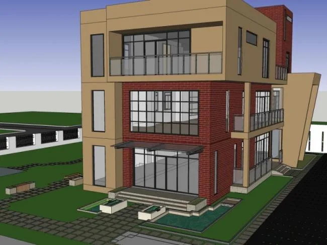 Sketchup Office Model | Multi story Office Building, Modern Style