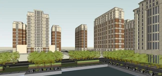 Sketchup Residential Model | High rise residential communities, residential buildings, neoclassical style, European style