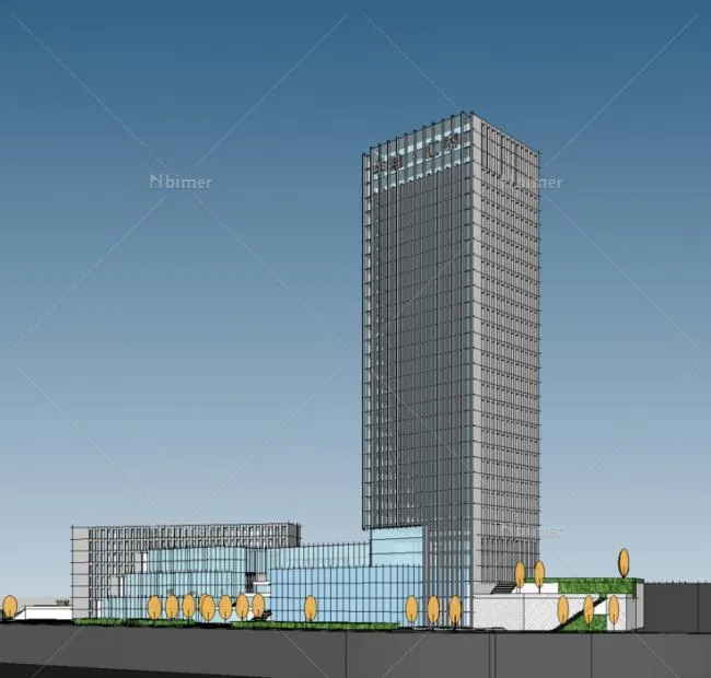 Sketchup Office Model | Multi story Mixed Office, Office Building, Modern Style