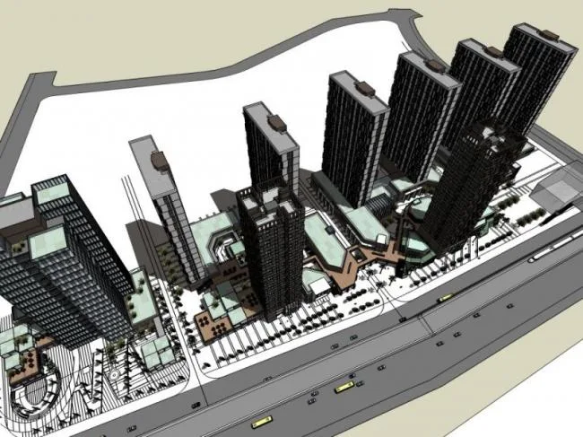 Sketchup Complex Model | Super High rise Urban Complex, Residential, Office, Modern Style