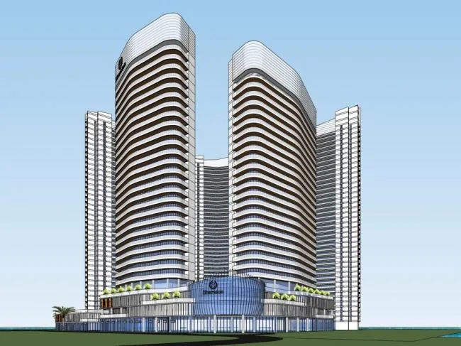 Sketchup Hotel Model | High rise hotel, modern style, commercial, entertainment and leisure facilities