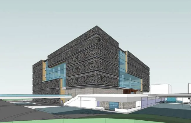 SketchUp Cultural Model: Modern Multi-Story Museum Architecture