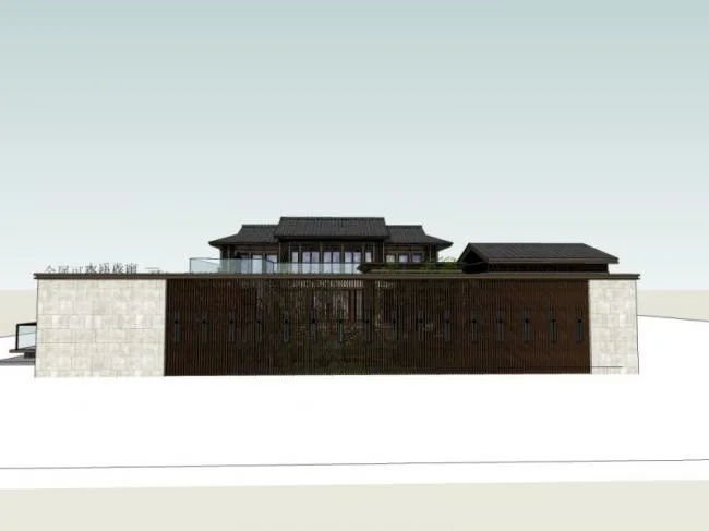 Sketchup Villa Model | Villa, Modern Chinese Style