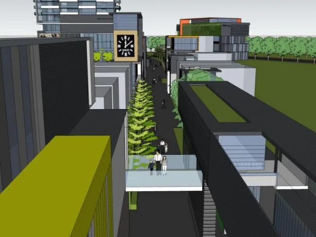 SketchUp Business Model: Modern High-Rise Commercial Center Design