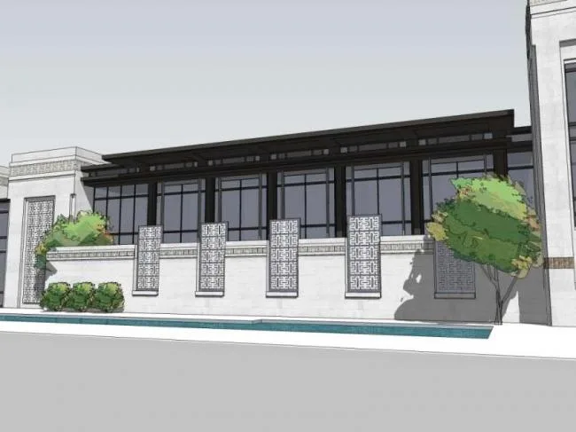Sketchup Business Model | Multi story Sales Office, Modern Chinese Style
