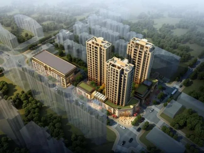 Sketchup Residential Model | High rise residential building, ground floor commercial, classical style