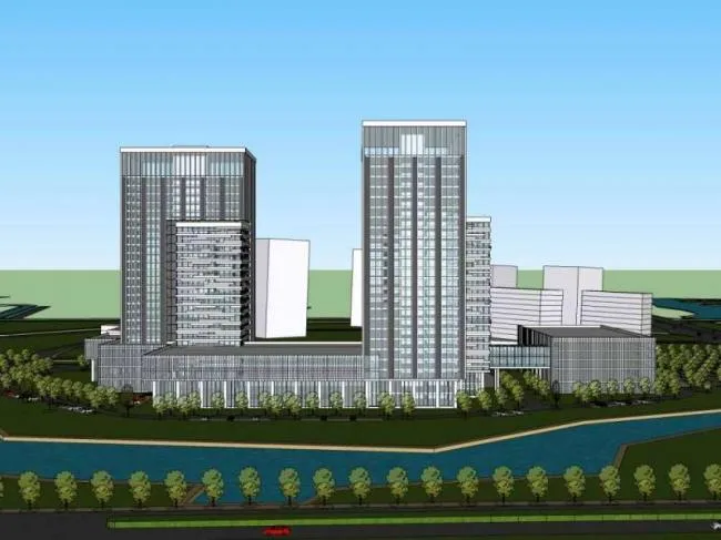 Modern High-Rise Office Building SketchUp Model