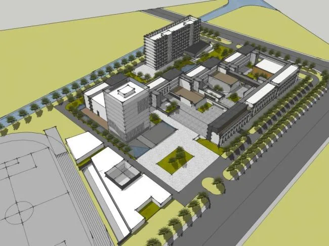 Sketchup School Model | Multi story School, Teaching Building, Campus, Modern Style, Educational Architecture
