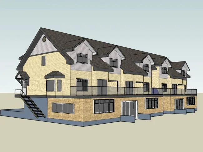 Sketchup Residential Model | Multi story Clubhouse, Residential, Classical Style