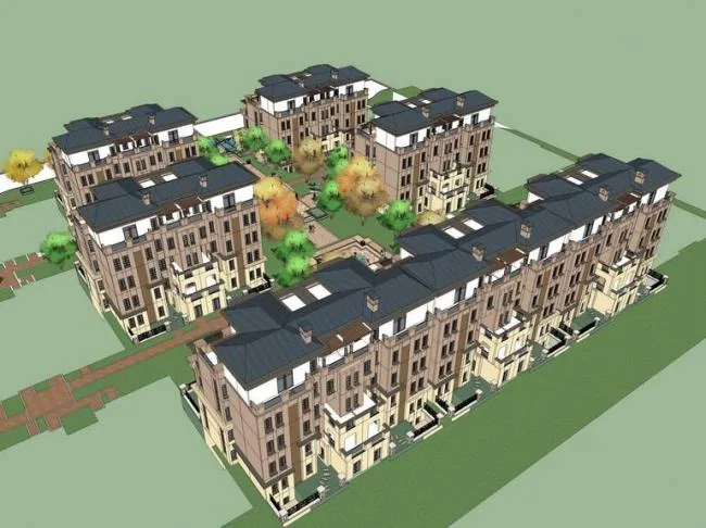 Sketchup Villa Model | Townhouse, Classical Style