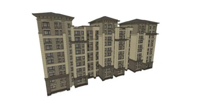 Sketchup Residential Model | Multi story Residence, Classical Style