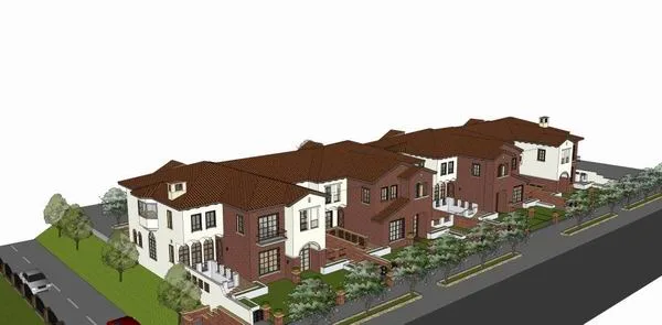Sketchup Villa Model | Row Villa, Classical English Style