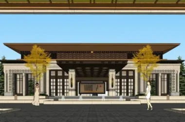 SketchUp Business Model: Multi-Story Commercial Club with Modern Chinese Design-BIM WORLD