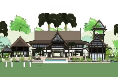 Classical Style Single-Family Villa SketchUp Model-BIM WORLD