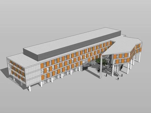 Sketchup Office Model | Multi story Office Building, Modern Style