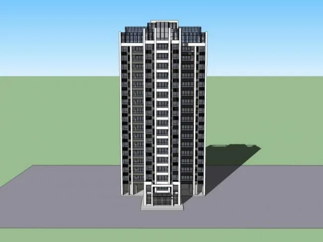 Sketchup Residential Model | High rise Residential Buildings, Modern Style, Residential Buildings