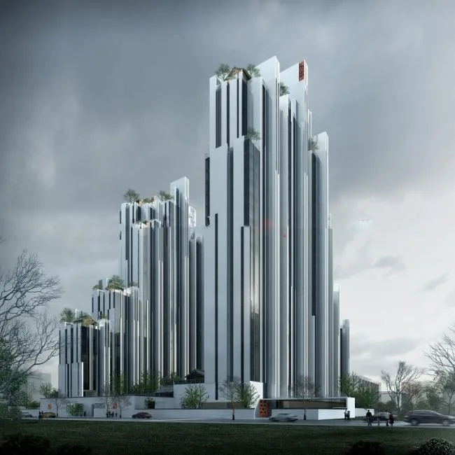 Sketchup Residential Model | Super high-rise apartments, residential buildings, modern style