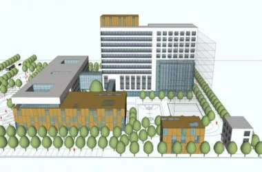Modern Multi-Story Township Health Center Hospital Model in SketchUp-BIM WORLD