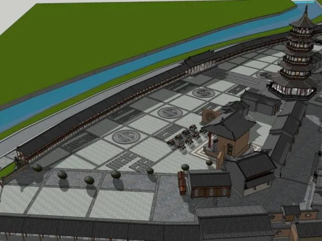 Sketchup Ancient Architecture Model | Ancient Architecture, Chinese Style, Multi story Ancient Pagoda