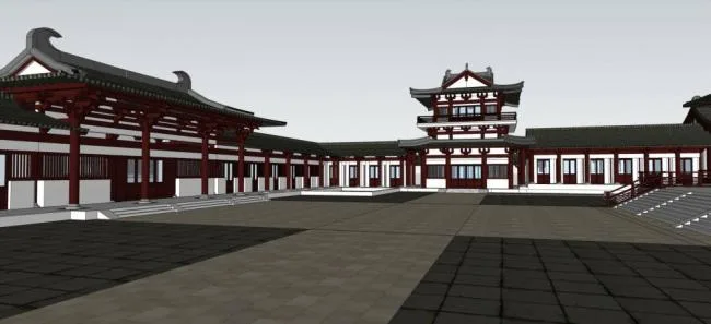 Sketchup Ancient Architecture Model | Ancient Architecture, Multi story Temple, Religion, Chinese Style