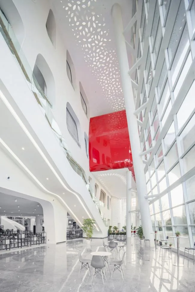 BIM Architecture | Like Crystal Clear Lantern Petals Wrapping the stamens: Chongqing Real Estate Vocational College Library/Paiang International Architectural Design Consultant