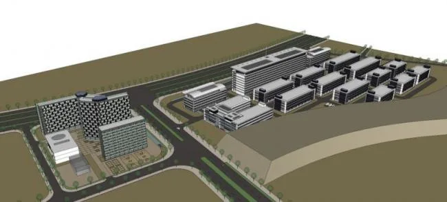 Sketchu Industrial Building | Multi story Industrial Park, Industrial Factory Building, Modern Style