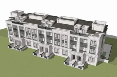 Sketchup Villa Model | Stacked Villa, Row Villa, Simplified European Style-BIM WORLD