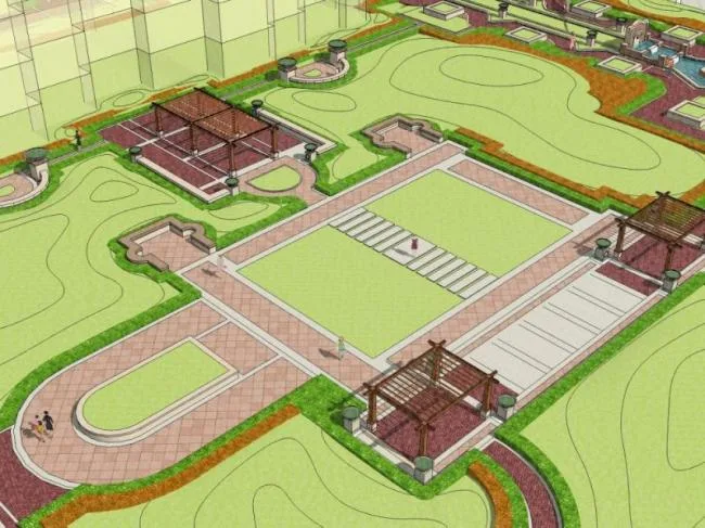 SketchUp Landscape Models: Community, Residential, and Classical Styles