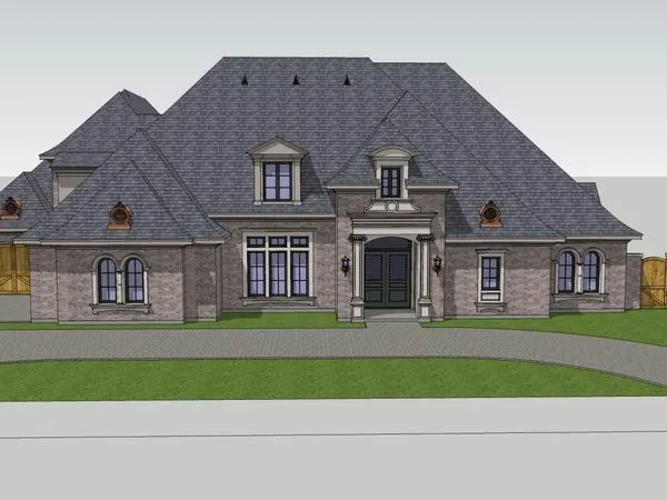 Sketchup Villa Model | Single Family Villa, Classical Style